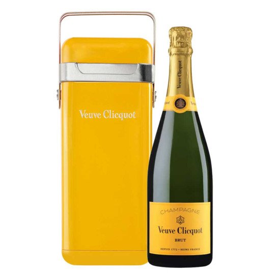 Veuve Clicquot Chiller And Godiva Black & Gold Celebration Gift Basket