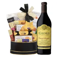 Caymus Cabernet Sauvignon Wine And Godiva Black & Gold Celebration Gift Basket Caymus Cabernet Sauvignon Wine And Godiva Black & Gold Celebration Gift Basket