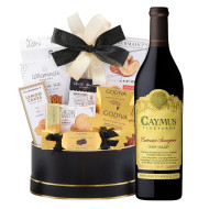 Caymus Cabernet Sauvignon Wine And Godiva Black & Gold Celebration Gift Basket