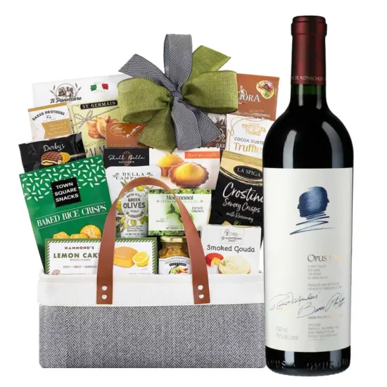 Opus One Wine And Gourmet Delight Gift Basket