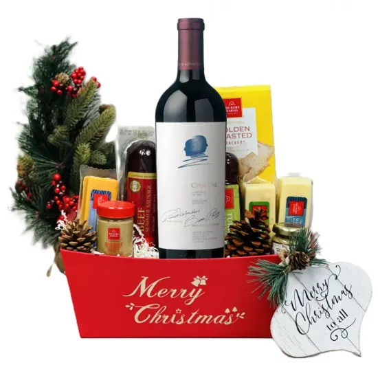 Opus One Wine Christmas Gift Basket