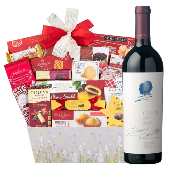 Opus One Wine Holiday Wishes Gift Basket