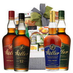 Weller Bourbon Set (4) with Gift Basket