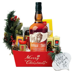Buffalo Trace Bourbon Christmas Gift Basket