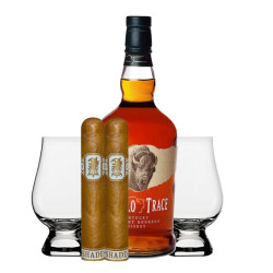 Buffalo Trace Bourbon Gift Set with Glasses & Cigar