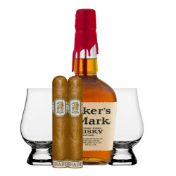 Maker's Mark Bourbon Gift Set with Glasses & Cigar