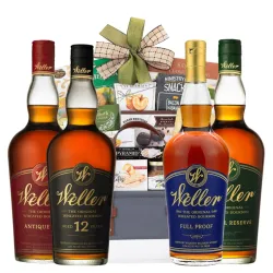 Weller Bourbon Set (4) with Gift Basket