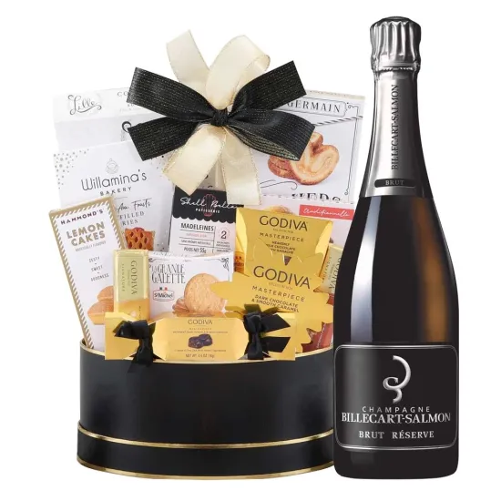 Billecart Salmon Brut Reserve And Golden Gift Basket