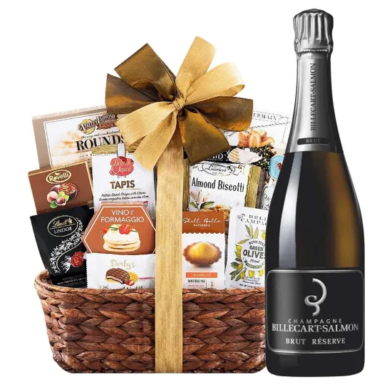 Billecart-Salmon Reserve Champagne And Bon Appetit Gift Basket