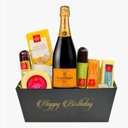 Birthday Gift Basket with Veuve Clicquot Champagne
