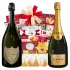 Dom Perignon, Krug Champagne and Godiva Gift Basket