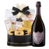 Dom Perignon Rose And Black With Gold Celebration Gift Basket