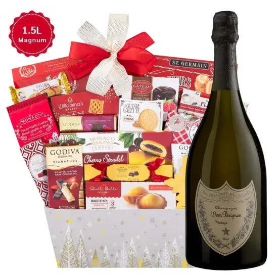 Dom Perignon Vintage Champagne 1.5L Gift Basket Dom Perignon Vintage Champagne 1.5L Gift Basket