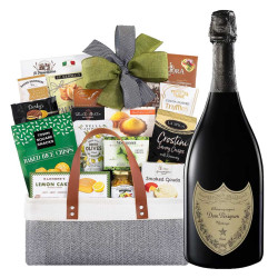 The Gourmet Delight Gift Basket With Dom Perignon Champagne