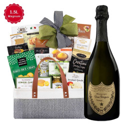 Dom Perignon Gourmet Delight Gift Basket with 1.5L bottle of Champagne