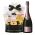 Krug Rose Champagne and Godiva Black & Gold Celebration Gift Basket