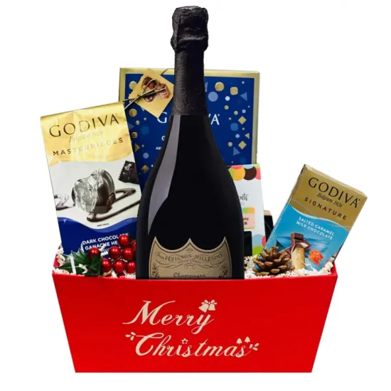 Merry Christmas Dom Perignon Gift Basket Merry Christmas Dom Perignon Gift Basket