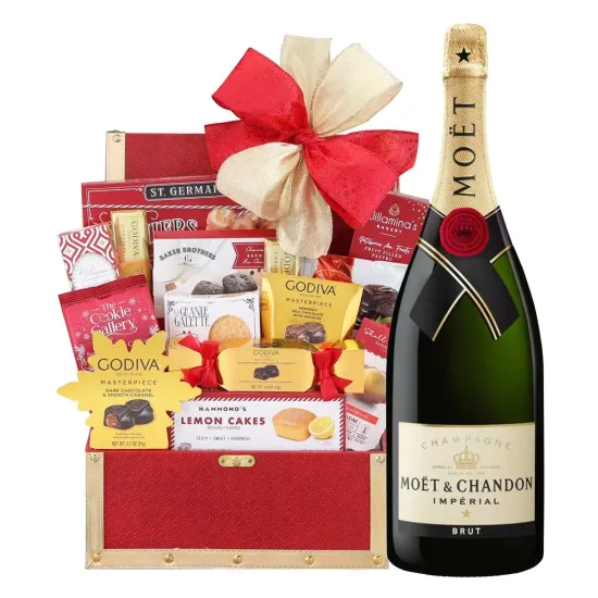 Moët & Chandon Imperial Brut Champagne And Godiva Gift Basket