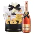 Möet & Chandon Nectar Imperial Rose And Golden Gift Basket