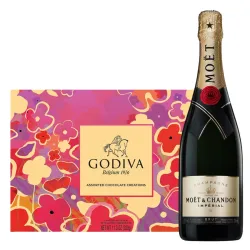 Moet & Chandon Imperial Brut Champagne & Godiva Chocolate Gift Set