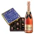 Moet & Chandon Nectar Imperial Rose Champagne with Godiva Chocolates