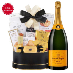 Veuve Clicquot Brut (1.5L Magnum) And Assorted Godiva Chocolate Gift Basket