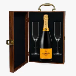 Veuve Clicquot Brut Champagne And Flutes Gift Set