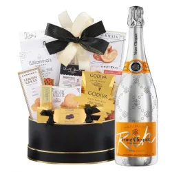Veuve Clicquot Rich Champagne And Golden Gift Basket