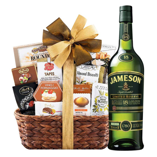 Jameson 18 Year Old Irish Whiskey And Bon Appetit Gourmet Gift Basket
