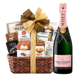 Bon Appetit and Moet & Chandon Rose Champagne Gift Basket