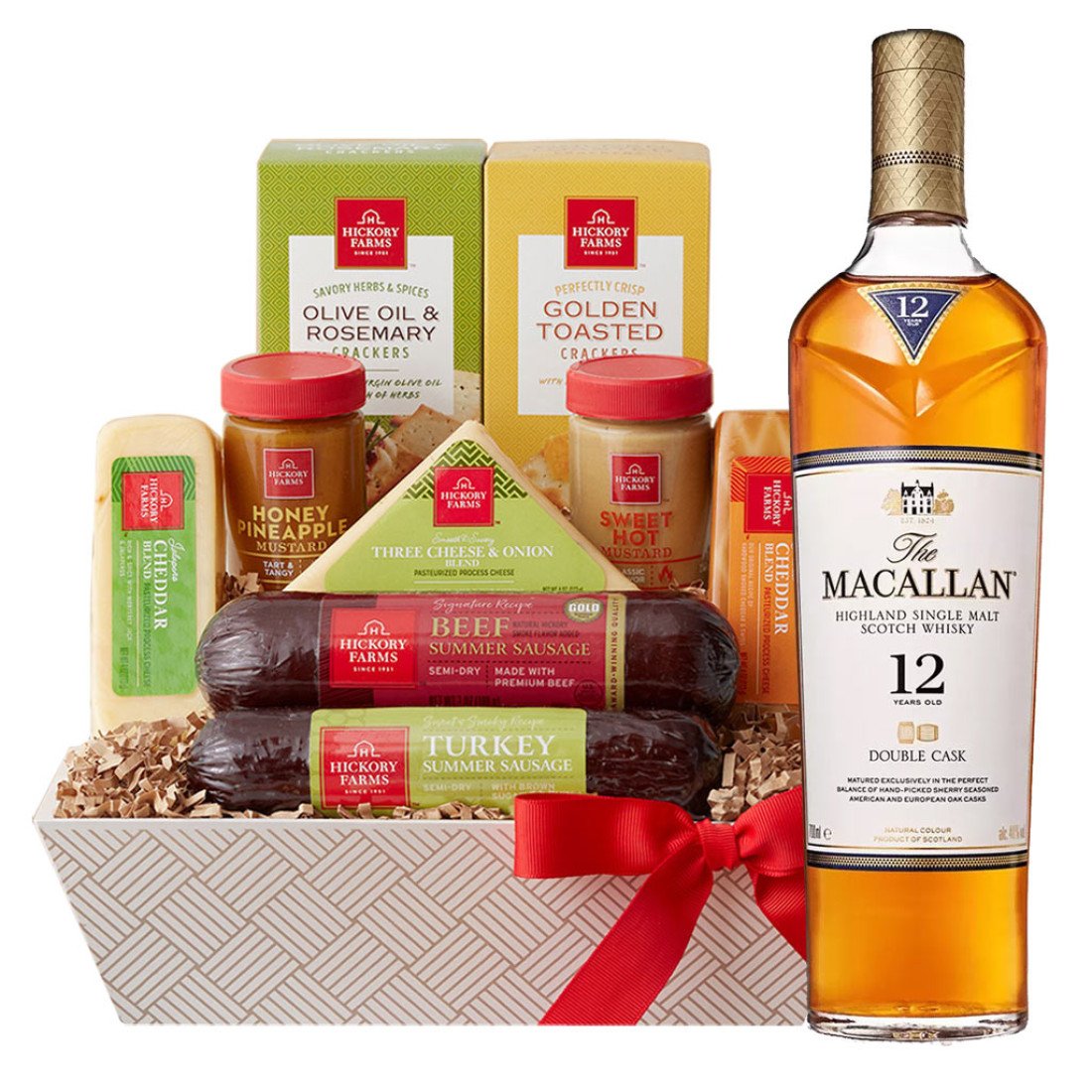 Macallan 12 Year Scotch Whisky And Cheese Gift Basket